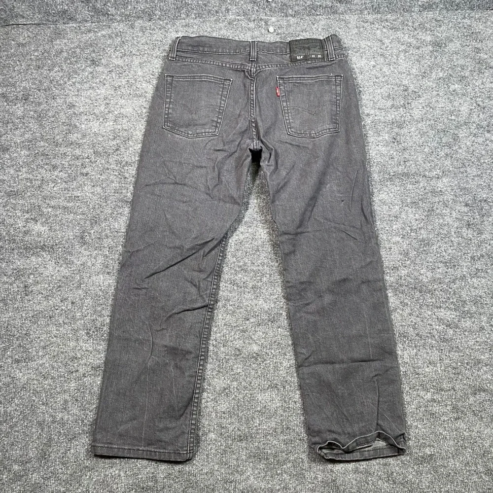 Levis 514 Mens Charcoal Gray Straight Fit Denim Jeans W33 L30 WaterLess Wash